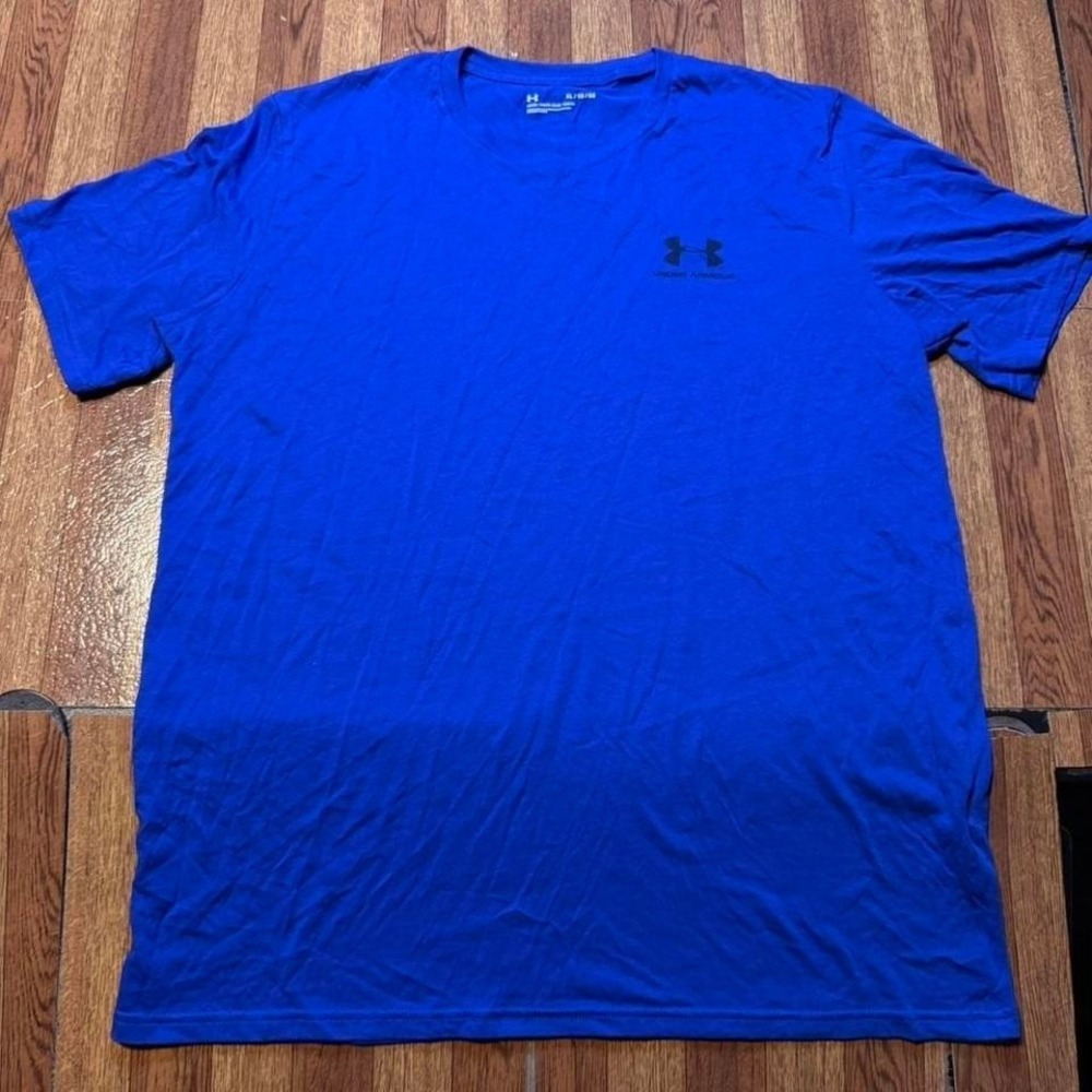 Under Armour Blue Retro Tech‎ Sportswear Running Train Shirt XL